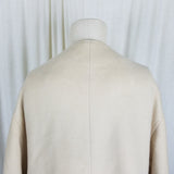 Vintage Cashmere Mink 50s 60s Jackie O Mod MCM Wool Collarless Peacoat Womens 12
