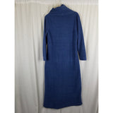 The Vermont Country Store Soft Fleece Cowl Neck Lounger Nightgown Robe Womens S