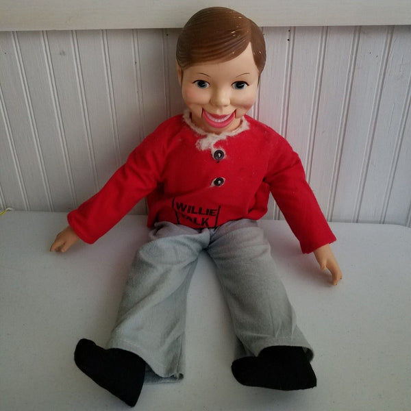 Vintage 70s Horsman 22” Willie Talk Ventriloquist Doll Toy Original Shirt Pants