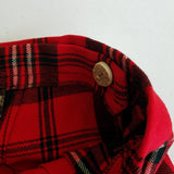 Vtg Celtic Craft Centre Red Tartan Plaid Kilt Skirt Wool Fringe Wrap Womens XS S
