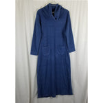 The Vermont Country Store Soft Fleece Cowl Neck Lounger Nightgown Robe Womens S