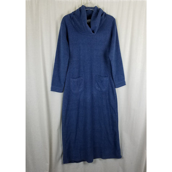 The Vermont Country Store Soft Fleece Cowl Neck Lounger Nightgown Robe Womens S