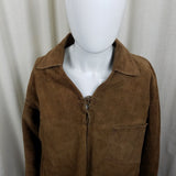 Vintage Leather Suede Lace Up Mountain Man Western Popover Shirt Jacket Mens L