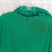 Mark Heister Silk Maxi Skirt Suit Scarf Formal Holiday Emerald Green Womens sz L