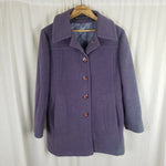 Vintage Mackintosh Lilac 90s Heathered Wool Peacoat Coat Jacket Womens 10 USA