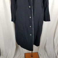 Ein Althof Modell Winter Wool Long Maxi Peacoat Womens L Velvet Collar Trim