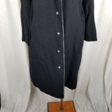 Ein Althof Modell Winter Wool Long Maxi Peacoat Womens L Velvet Collar Trim