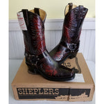 Sheplers Apple Eagle Embroidered Harness Cowboy Boots Mens 10 EE Texon Vikofome
