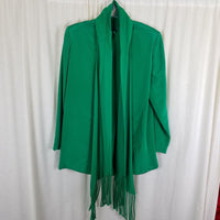 Mark Heister Silk Maxi Skirt Suit Scarf Formal Holiday Emerald Green Womens sz L
