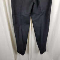 Vintage Gap Winter Wool Tweed Cuffed Pants Trousers Mens sz 34x32 Black Charcoal