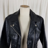 Sears The Leather Shop Motorcycle Biker Bomber Jacket Womens XS 8 Punk Grunge