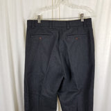 Vintage Gap Winter Wool Tweed Cuffed Pants Trousers Mens sz 34x32 Black Charcoal
