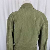 Georgetown Leather Design Leather Suede Wrap Jacket Coat Womens L Belt Tie Sash