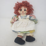 Vintage Handmade Raggedy Ann Rag Doll Outfit Dress Apron I Love You Heart