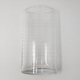 Global Views Oval Etched Clear Glass Grid Map Vase Portugal 10 in Weighted