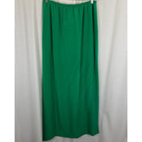 Mark Heister Silk Maxi Skirt Suit Scarf Formal Holiday Emerald Green Womens sz L