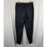 Vintage Gap Winter Wool Tweed Cuffed Pants Trousers Mens sz 34x32 Black Charcoal