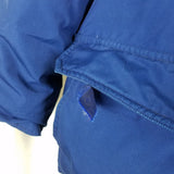 Vintage Hermans Goose Down Puffer Jacket Parka Mens L Cargo Pockets Navy Blue