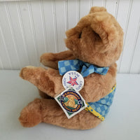 Vintage Vermont Teddy Bear Stuffed Plush Doll Toy Animal Jointed 17" 1993 USA