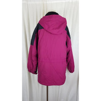 Vintage LL Bean Hooded Winter Snow Ski Parka Jacket Womens S Magenta Raspberry