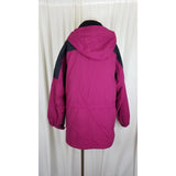 Vintage LL Bean Hooded Winter Snow Ski Parka Jacket Womens S Magenta Raspberry