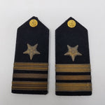 WWII US Navy Officers Bullion LT Commander Dress Uniform Shoulder Board Set (SN)