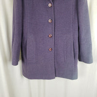 Vintage Mackintosh Lilac 90s Heathered Wool Peacoat Coat Jacket Womens 10 USA