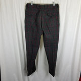 Vintage Plaid Johnson Wool 8 Points Pants Mens sz 36x31 Suspender Ready Woodsman