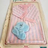 NOS 1987 World Of Wonder Julie Doll Pajamas Slippers Outfit Set Cuddling Up WOW