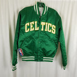 Vintage 80s NBA Starter Boston Celtics Green Satin Basketball Jacket Mens Medium