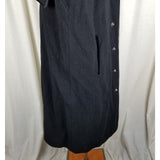 Ein Althof Modell Winter Wool Long Maxi Peacoat Womens L Velvet Collar Trim