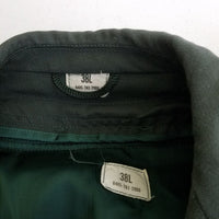Military Issue Army Serge Green Wool Overcoat AG-44 Peacoat Trench Coat Mens 38L