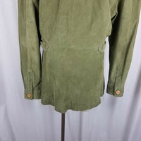 Georgetown Leather Design Leather Suede Wrap Jacket Coat Womens L Belt Tie Sash