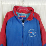 Vintage Logo 7 NFL Gameday NE Patriots Puffer Bomber Jacket Mens XL 80s Red