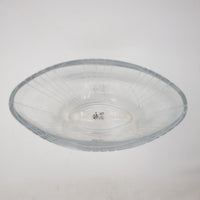 Global Views Oval Etched Clear Glass Grid Map Vase Portugal 10 in Weighted
