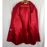 Vintage JG Hook Red Wool Half Belted Back Fit & Flare Peacoat Coat Womens S Demi