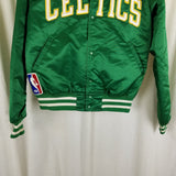 Vintage 80s NBA Starter Boston Celtics Green Satin Basketball Jacket Mens Medium
