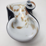 Post Modern Polka Dot Hand Blown Glass Bowl Basin Ashtray Murano Weighted 1990