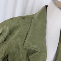 Georgetown Leather Design Leather Suede Wrap Jacket Coat Womens L Belt Tie Sash