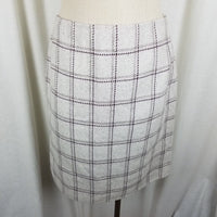 Linda Allard Ellen Tracy Plaid Tweed Angora Wool Skirt Womens sz 10 Short Pencil