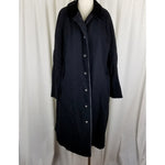Ein Althof Modell Winter Wool Long Maxi Peacoat Womens L Velvet Collar Trim