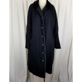 Ein Althof Modell Winter Wool Long Maxi Peacoat Womens L Velvet Collar Trim