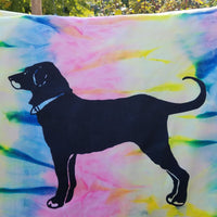 Vintage The Black Dog Marthas Vineyard Tie Dye Throw Blanket Sweatshirt Material