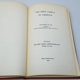 The Eddy Family In American HC Book 1940 Supplement Genealogy Edward Brothers