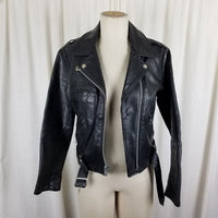 Sears The Leather Shop Motorcycle Biker Bomber Jacket Womens XS 8 Punk Grunge