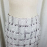 Linda Allard Ellen Tracy Plaid Tweed Angora Wool Skirt Womens sz 10 Short Pencil