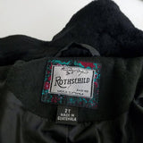 Rothschild Faux Fur Collar Velvet Trim Vegan Wool Princess Coat Peacoat Girls 2T