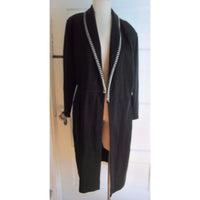 Beechers Brook Woven Jersey Knit Shawl Collar Wrap dress Womens 8 Black Canada