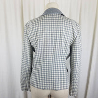 Vintage Miss Pendleton Large Houndstooth Virgin Wool Blazer Jacket Womens L USA