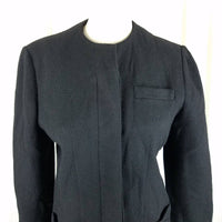 Vintage Warren of Stafford Cashmere Placket Front Blazer Jacket Womens 8 USA